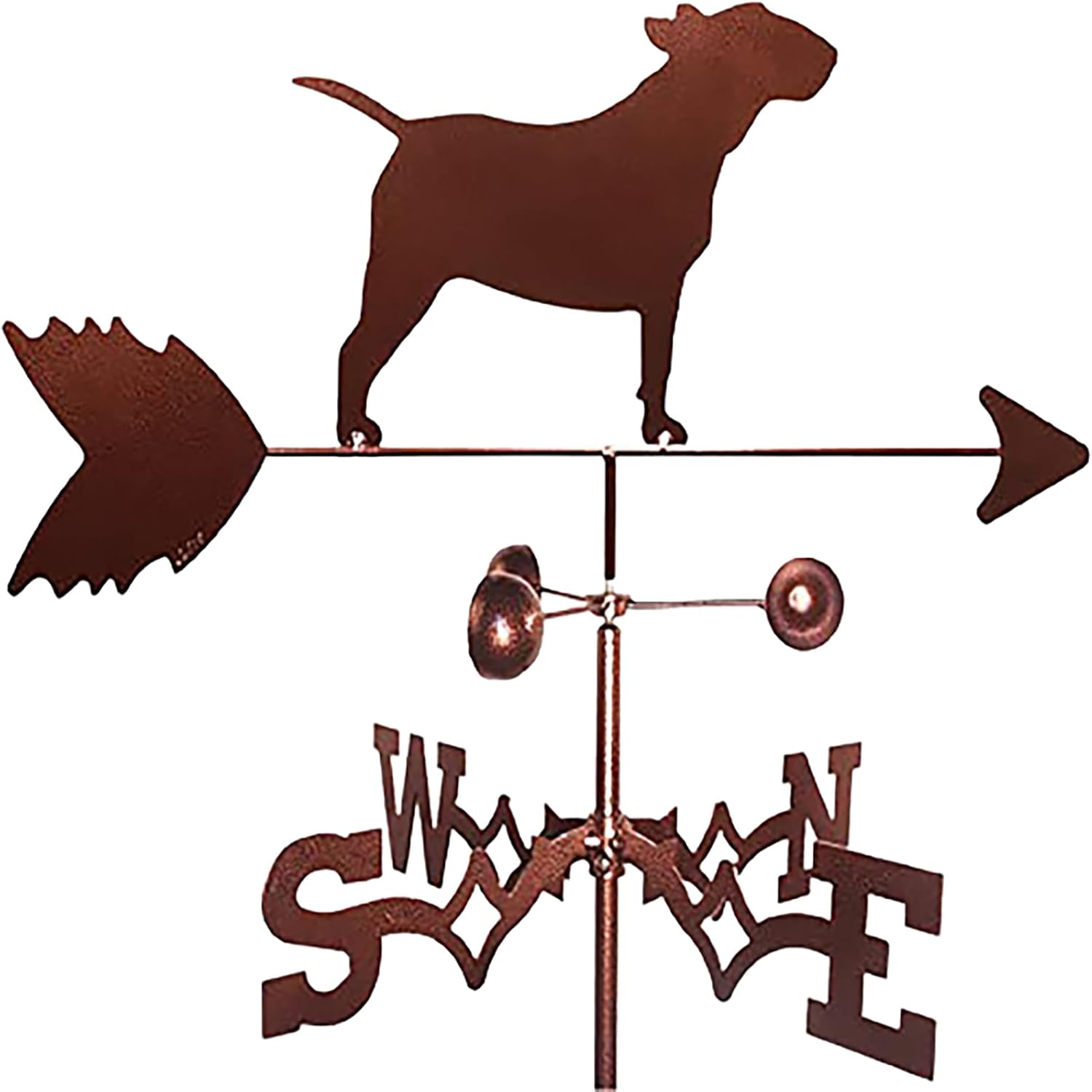 Dog Silhouette Metal Weathervane Wind Vane Stainless Steel Weathercock Wind Di