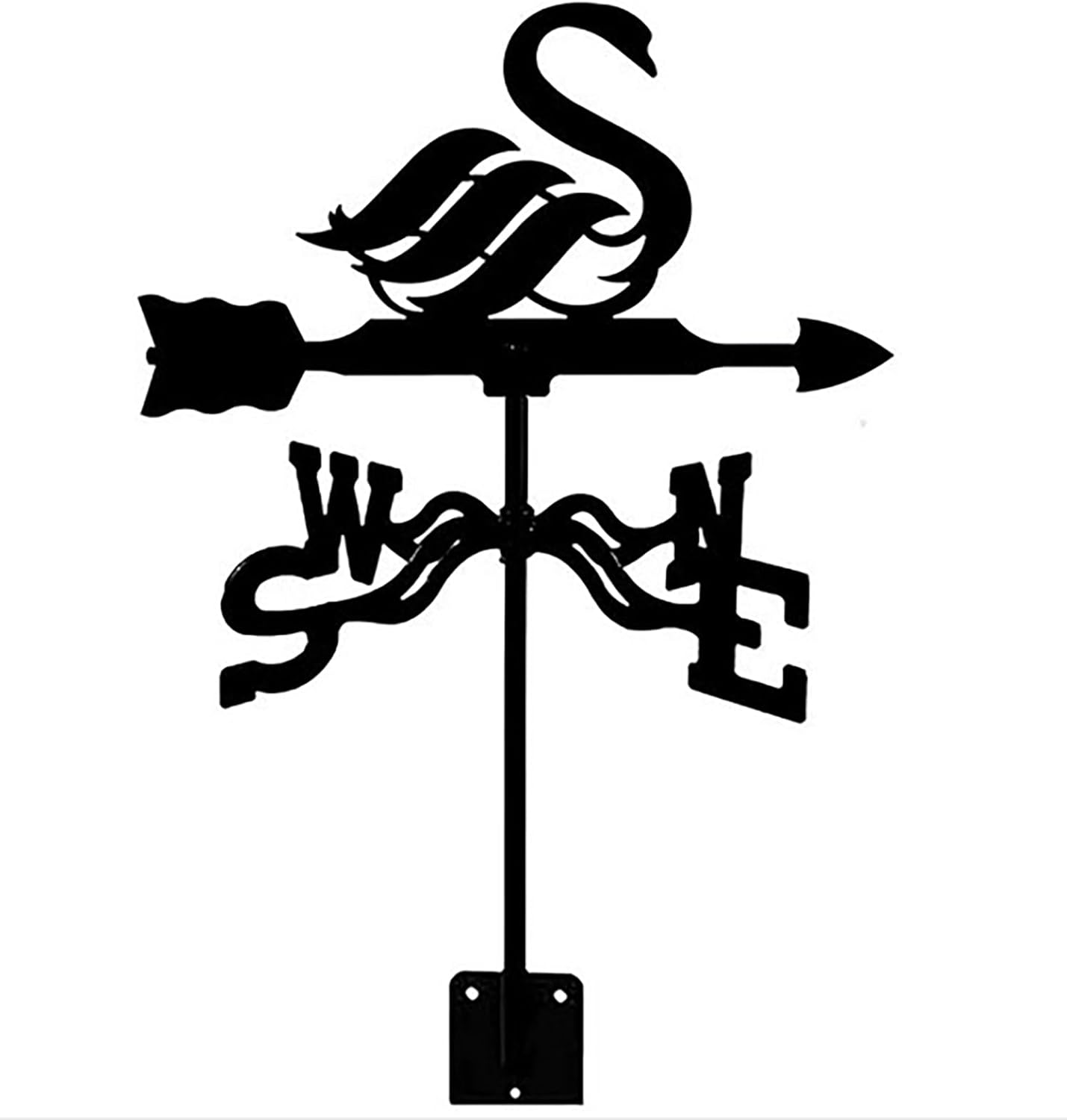 Metal Weathervane Animal Swan Wind Vane Stainless Steel Weathercock Wind Direc