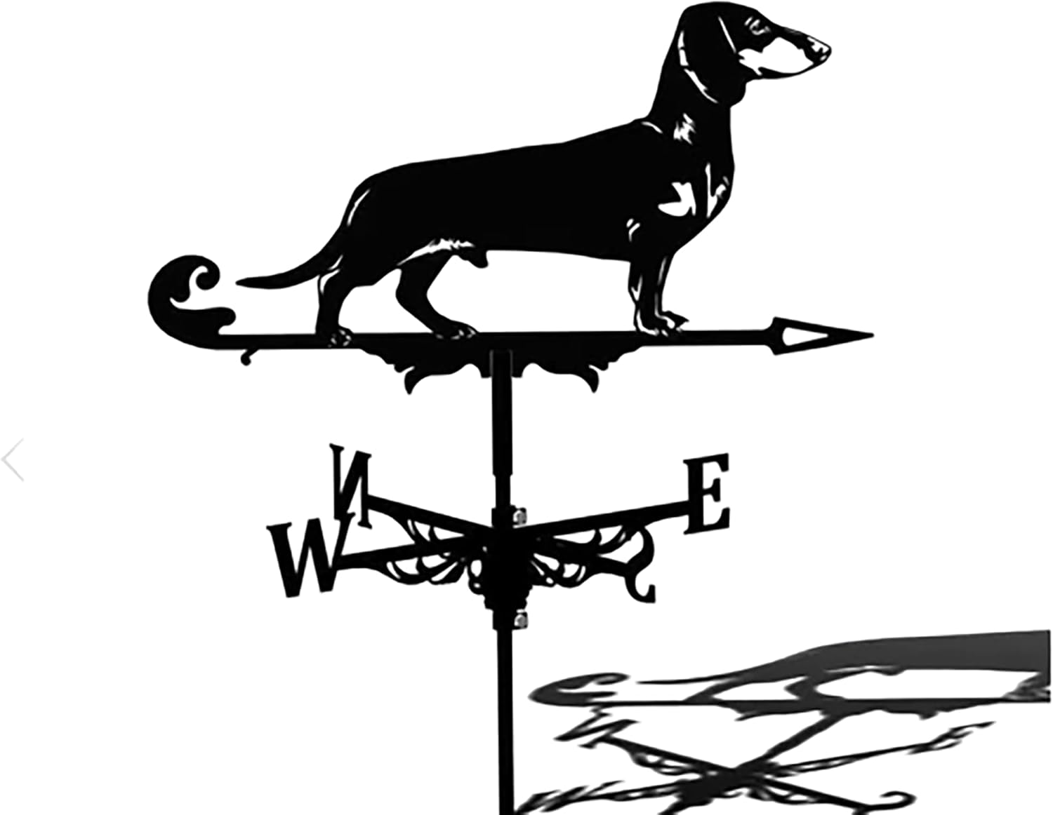 Animal Dog Metal Weathervane Vintage Wind Vane Stainless Steel Weathercock Win