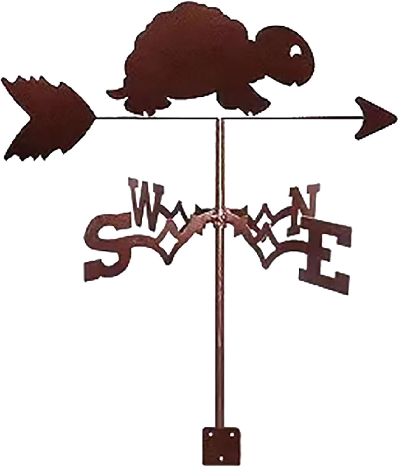 Turtle Wrought Iron Metal Weathervane Vintage Wind Vane Stainless Steel Weathe
