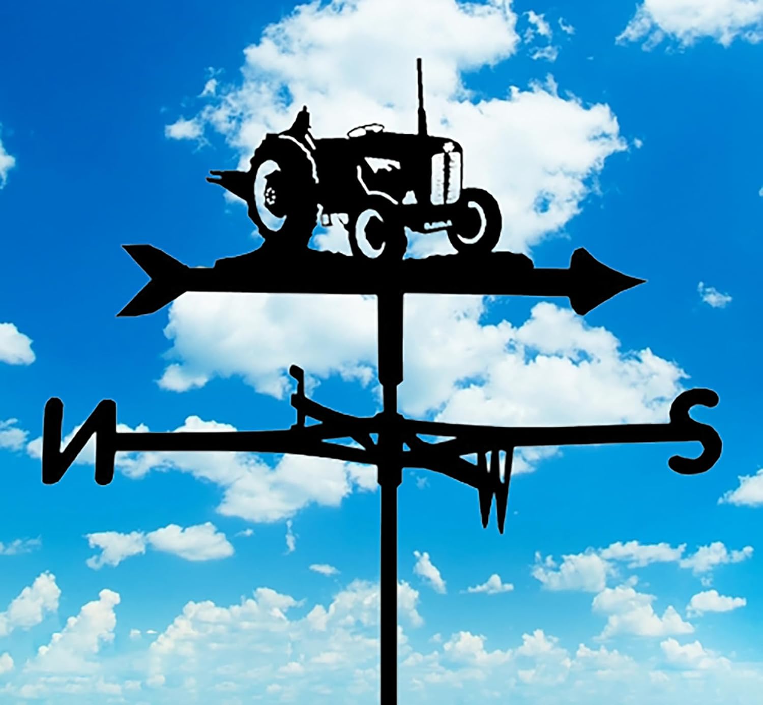 Tractor Wrought Iron Metal Weathervane Vintage Wind Vane Stainless Steel Weath