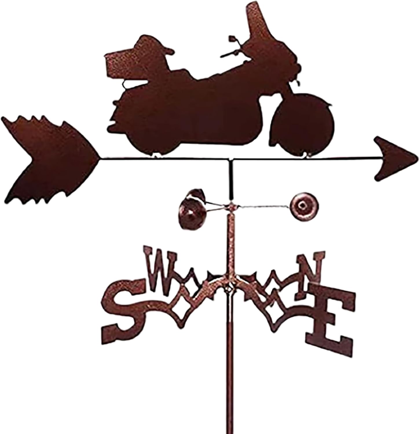 Creativity Metal Weathervane Vintage Wind Vane Motorcycle Stainless Steel Weat