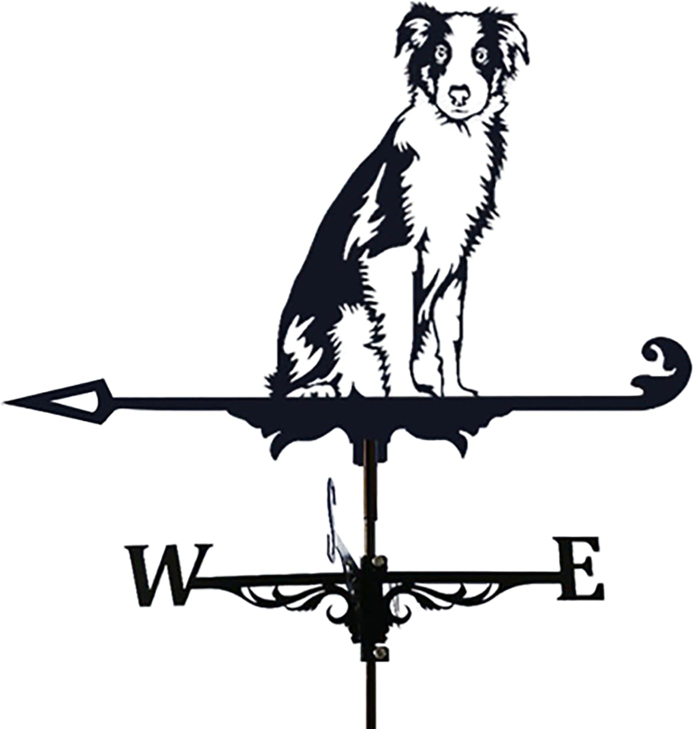 Creativity Dog Silhouette Metal Weathervane Vintage Wind Vane Stainless Steel