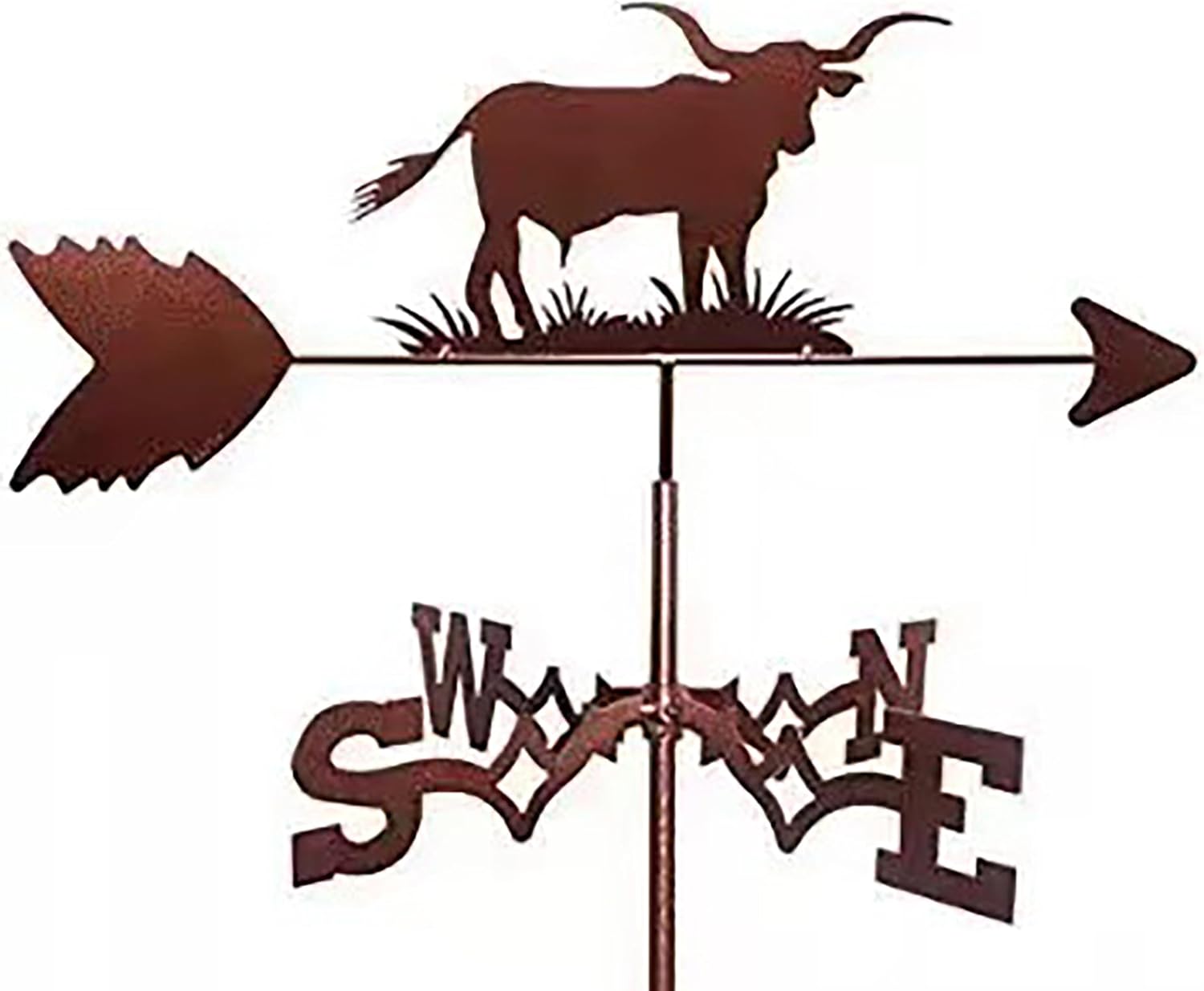 Buffalo Silhouette Metal Weathervane Vintage Wind Vane Stainless Steel Weather