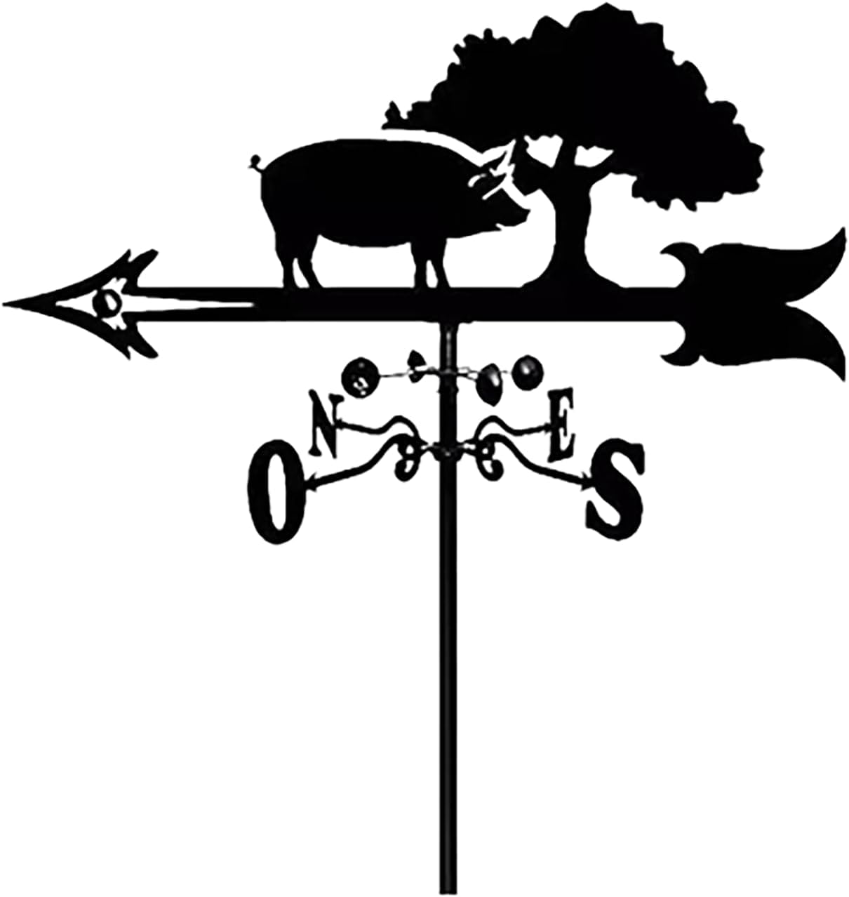 Metal Weathervane Vintage Pig Wrought Iron Wind Vane Stainless Steel Weatherco