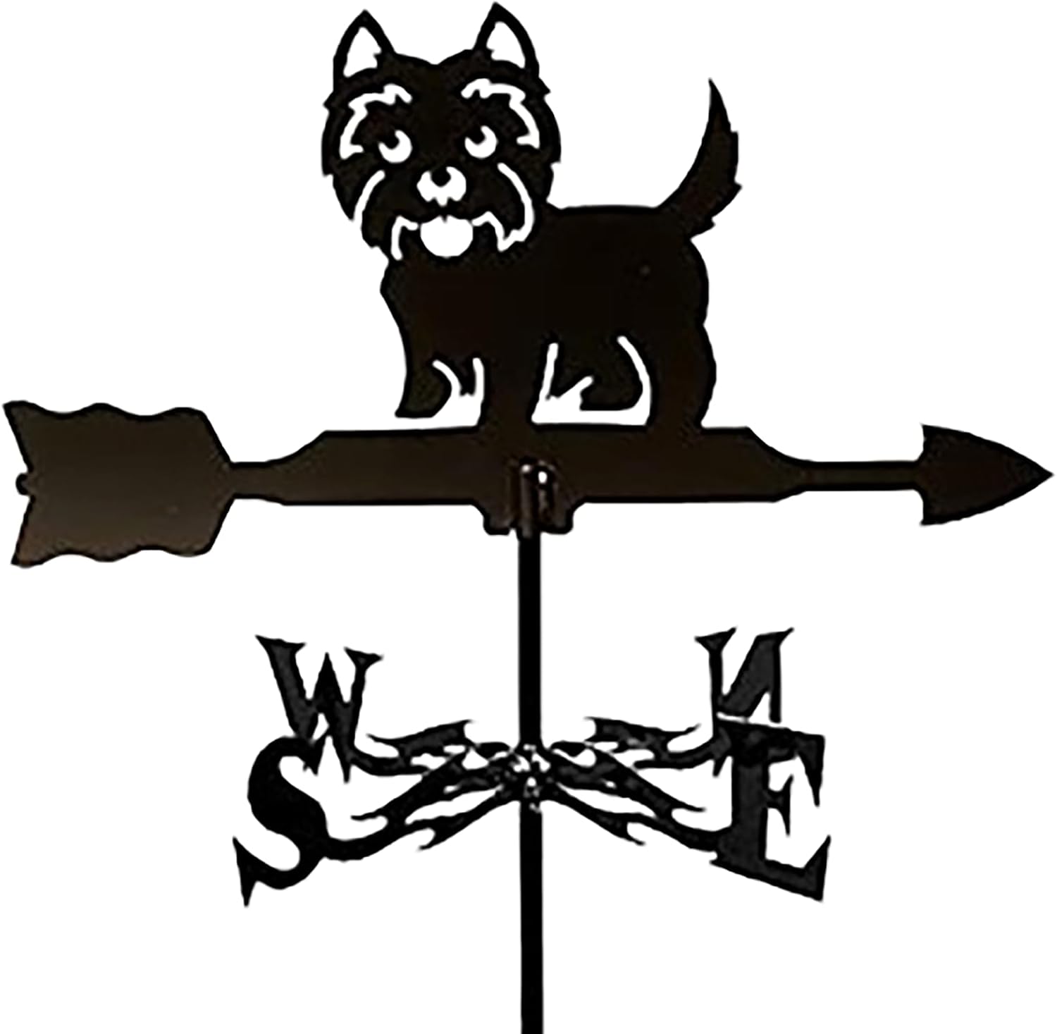 Cat Silhouette Metal Weathervane Wrought Iron Wind Vane Stainless Steel Weathe