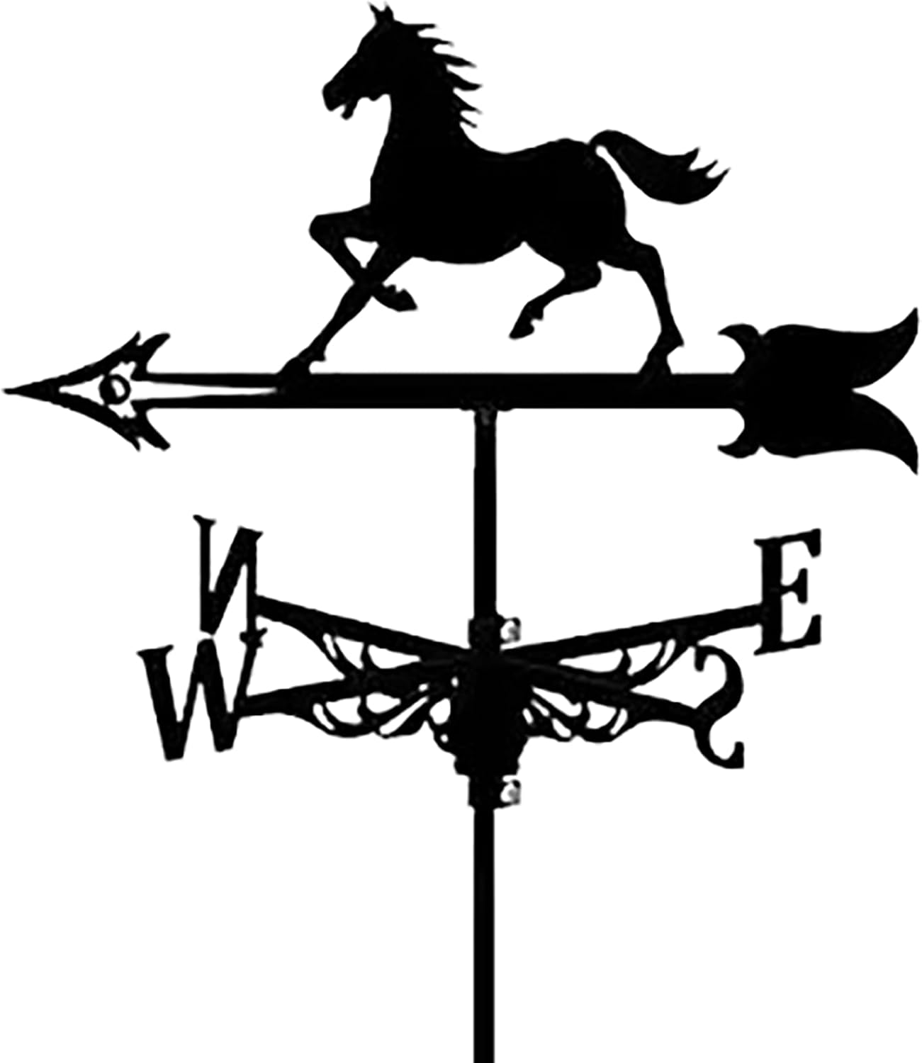 Horse Silhouette Metal Weathervane Vintage Wind Vane Stainless Steel Weatherco