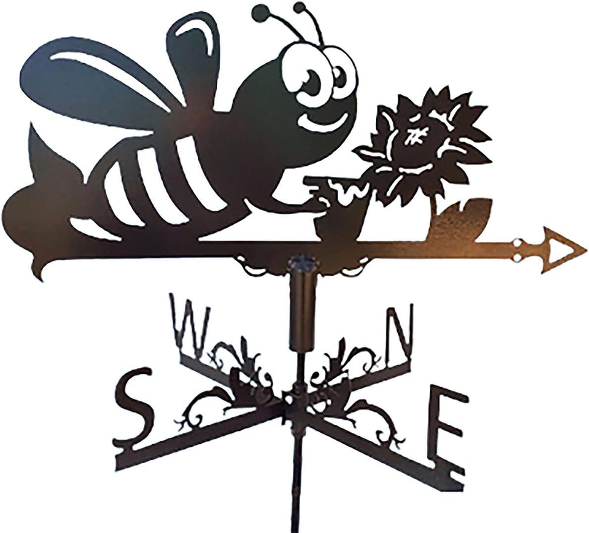 Metal Weathervane 3D Animal Bee Weathervane for Roof Garden Patio Outdoor Farm