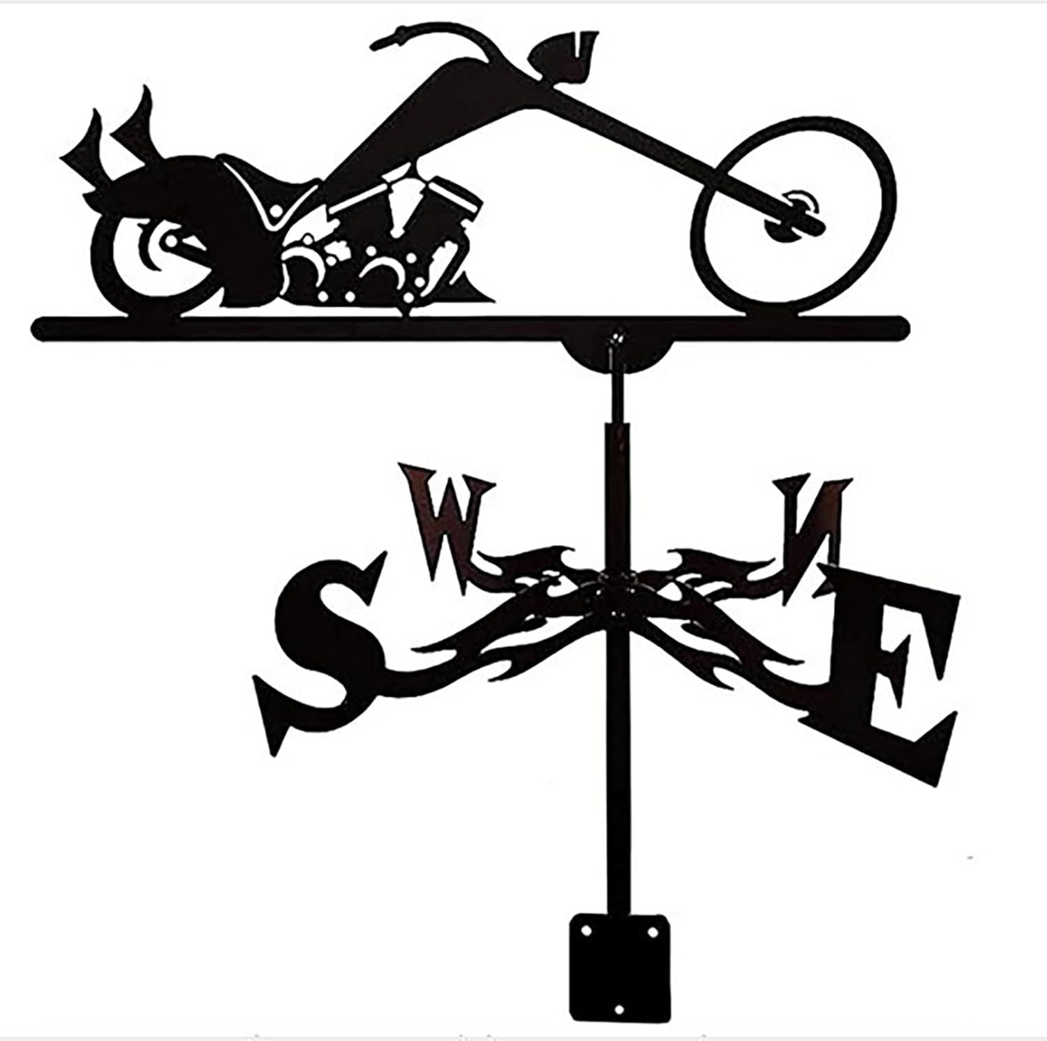 Motorcycle Metal Weathervane Vintage Wind Vane Stainless Steel Weathercock Win