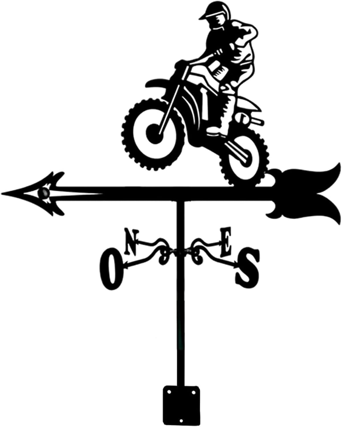 Metal Weathervane Motorcycle Wrought Iron Creative Wind Vane Stainless Steel W