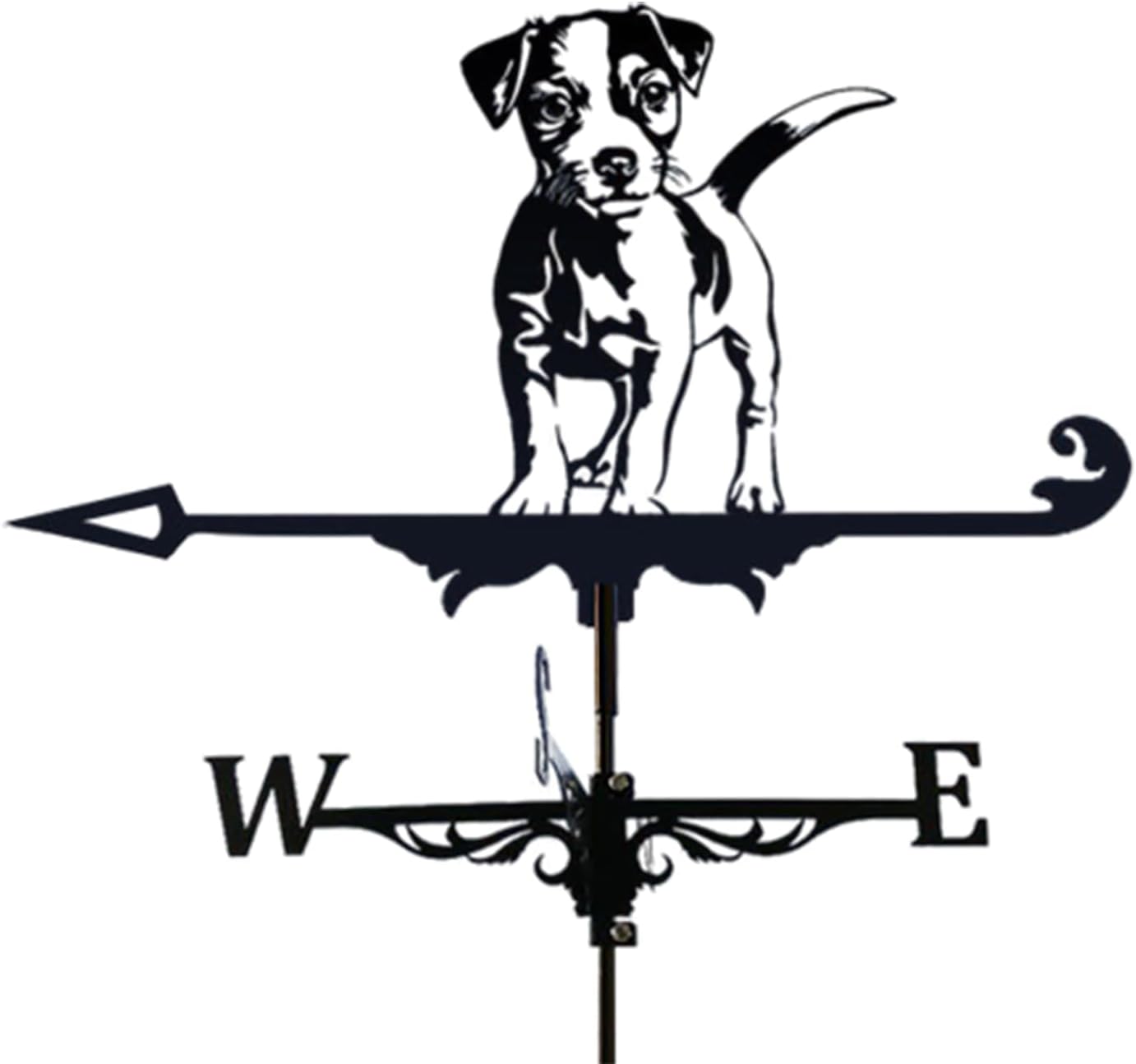 Metal Weathervane Animal Dog Wind Vane Stainless Steel Weathercock Wind Direct