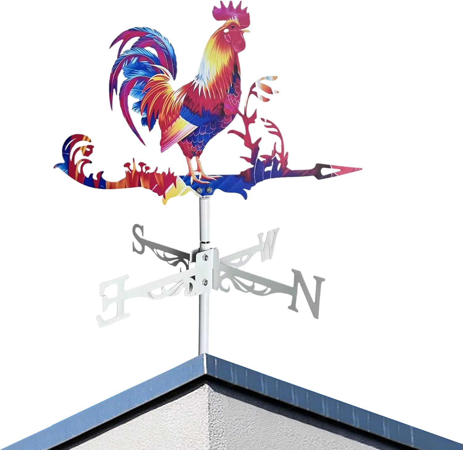 Colorful Animals Garden Wind Vanes, Weathervane Rooster For Shed Direction Indicator For Farmhouse Yard Outdoor Barn Sheds Patio Decoration