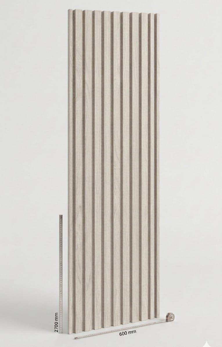 Panel acústico de madera gris claro