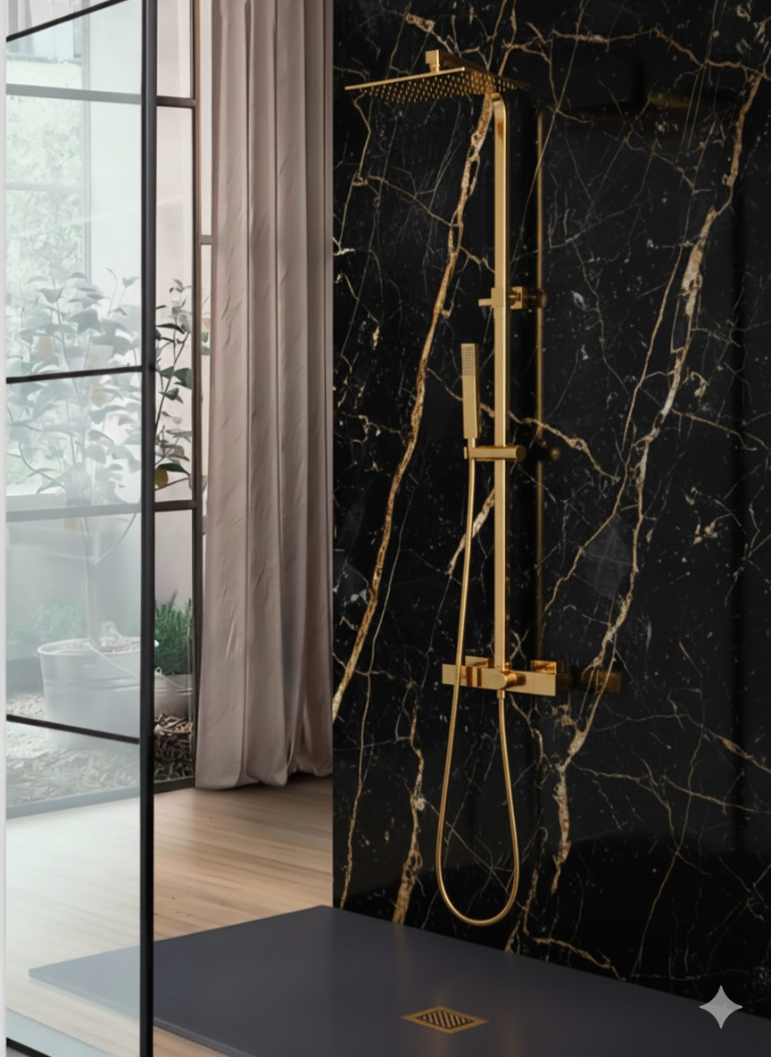 PLACA DE MARMOL NEGRA 