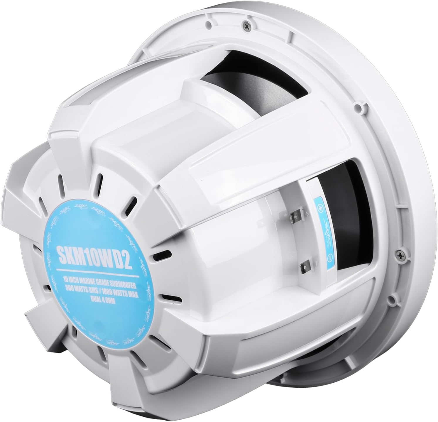  Skar Audio SKM10WD2 10" 1000W Max Power Dual 2 Ohm Marine Subwoofer (White)
