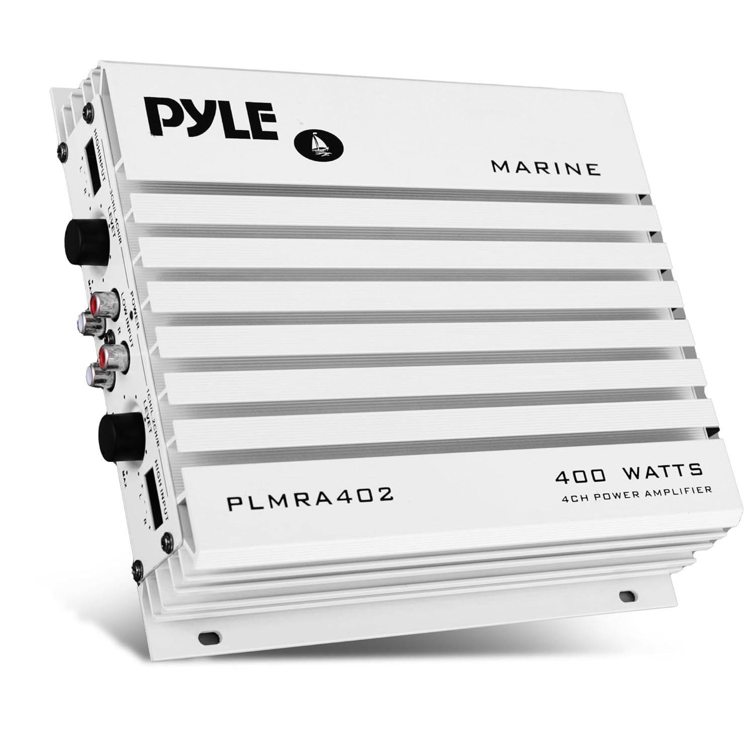 Pyle Hydra Marine 400W 4-Channel Amplifier - Waterproof with Dual MOSFET Power Supply