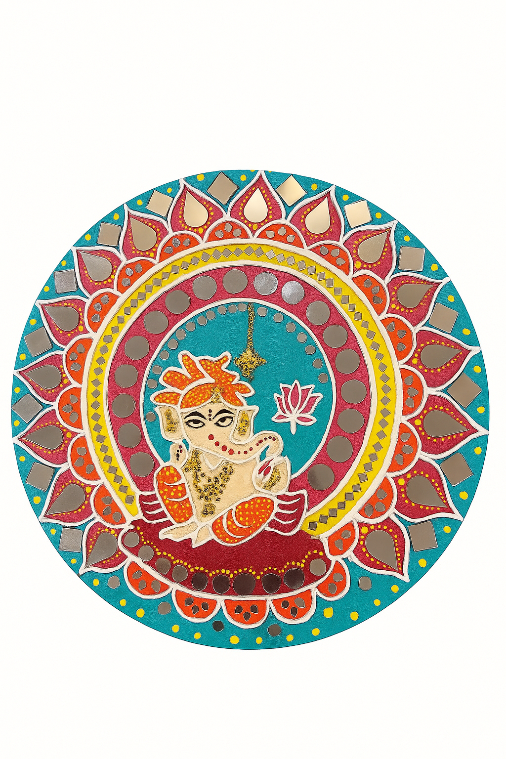 Handcrafted Ganesh Wall Lipen Art