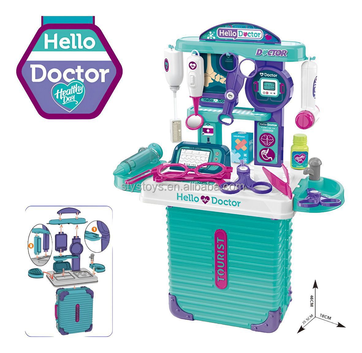 Set de juego de doctor para niños