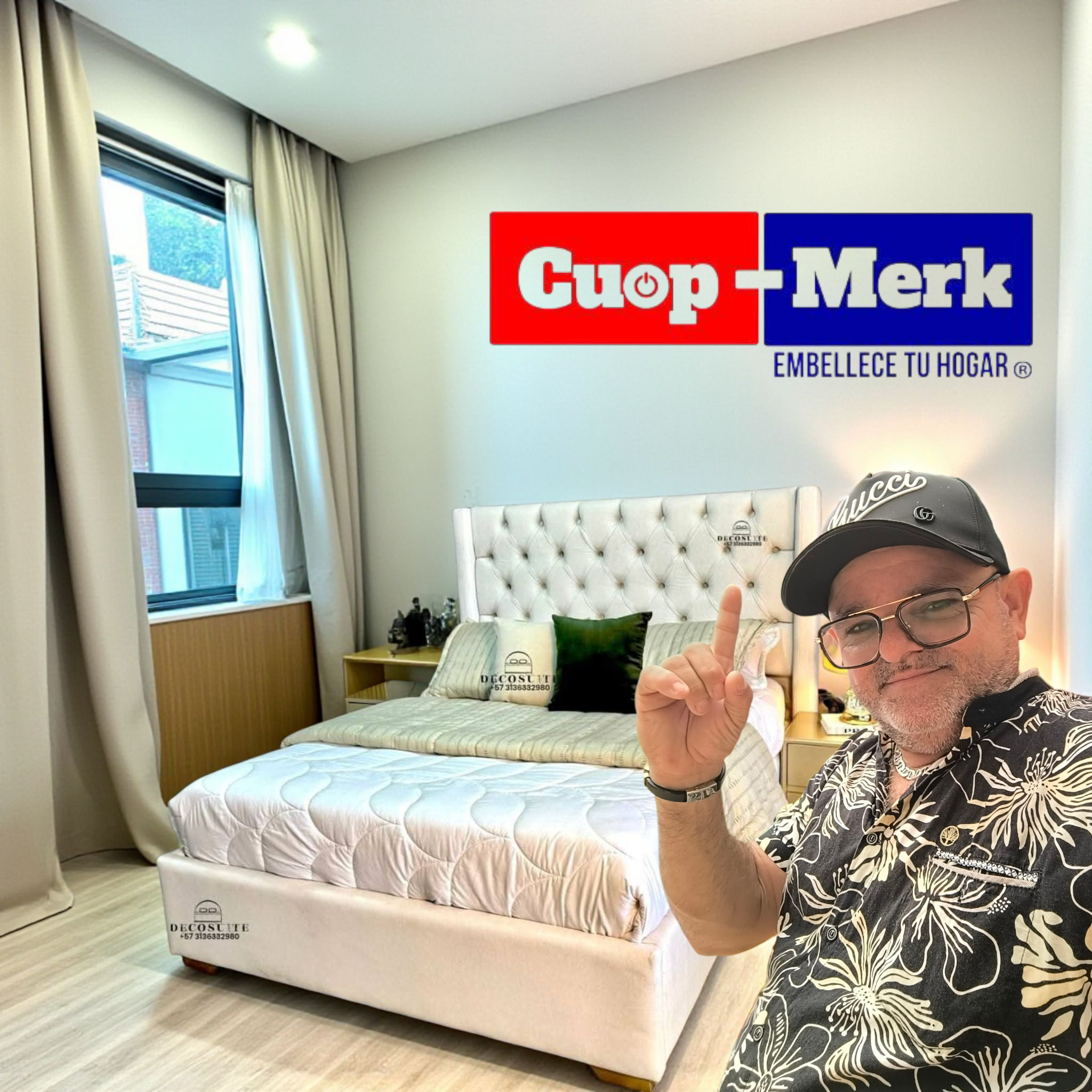 Cama tapizada de lujo