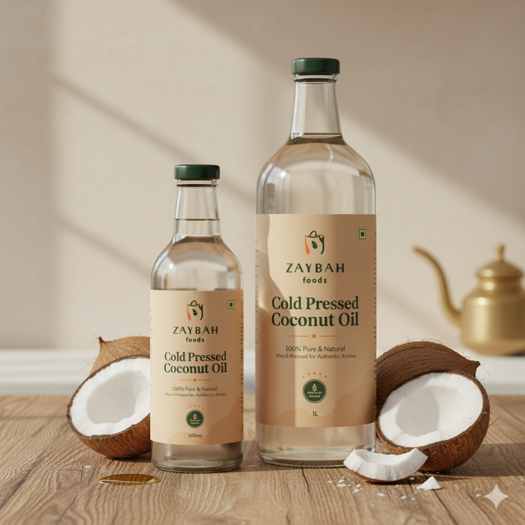 Zaybah Foods Cold Pressed Coconut Oil – 100% Pure & Natural