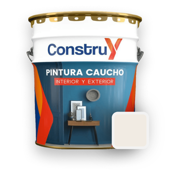 🖌️ Cuñete de Pintura de Caucho Blanco Ostra