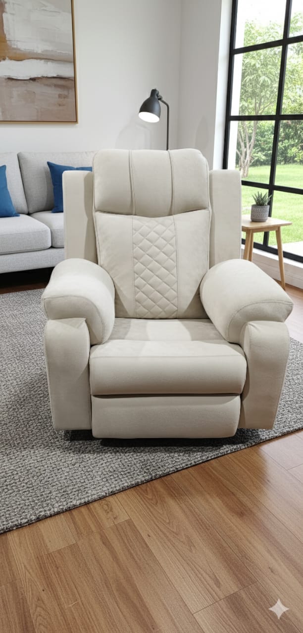 Modern Cream Recliner Chair