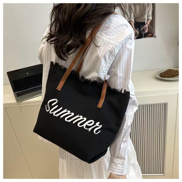 Summer Black Tote Bag