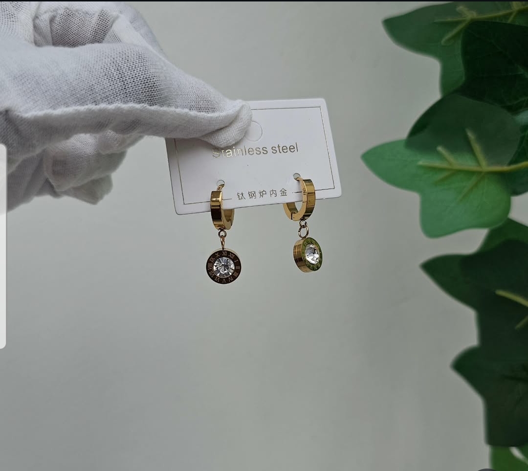 Gold Stainless Steel Hoop Earrings