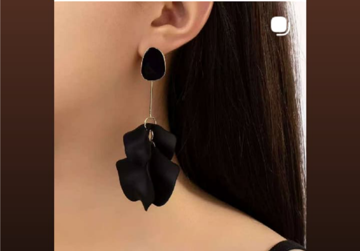 Black Statement Dangle Earrings