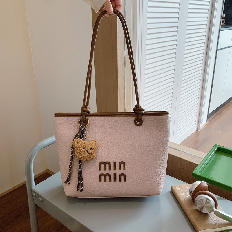MIN MIN Pink Tote Bag