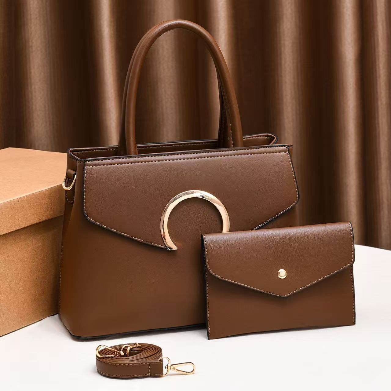 Elegant Brown Handbag Set