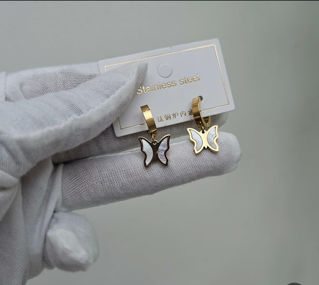 Butterfly Shaped Stainless Steel Earrings