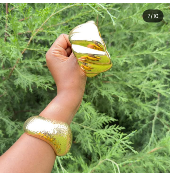 Chunky Gold Statement Bangles