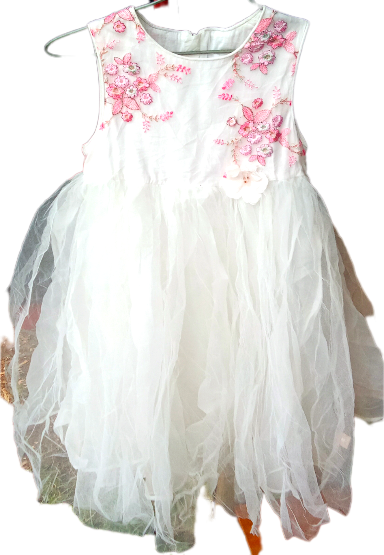 White Tulle Flower Girl Dress