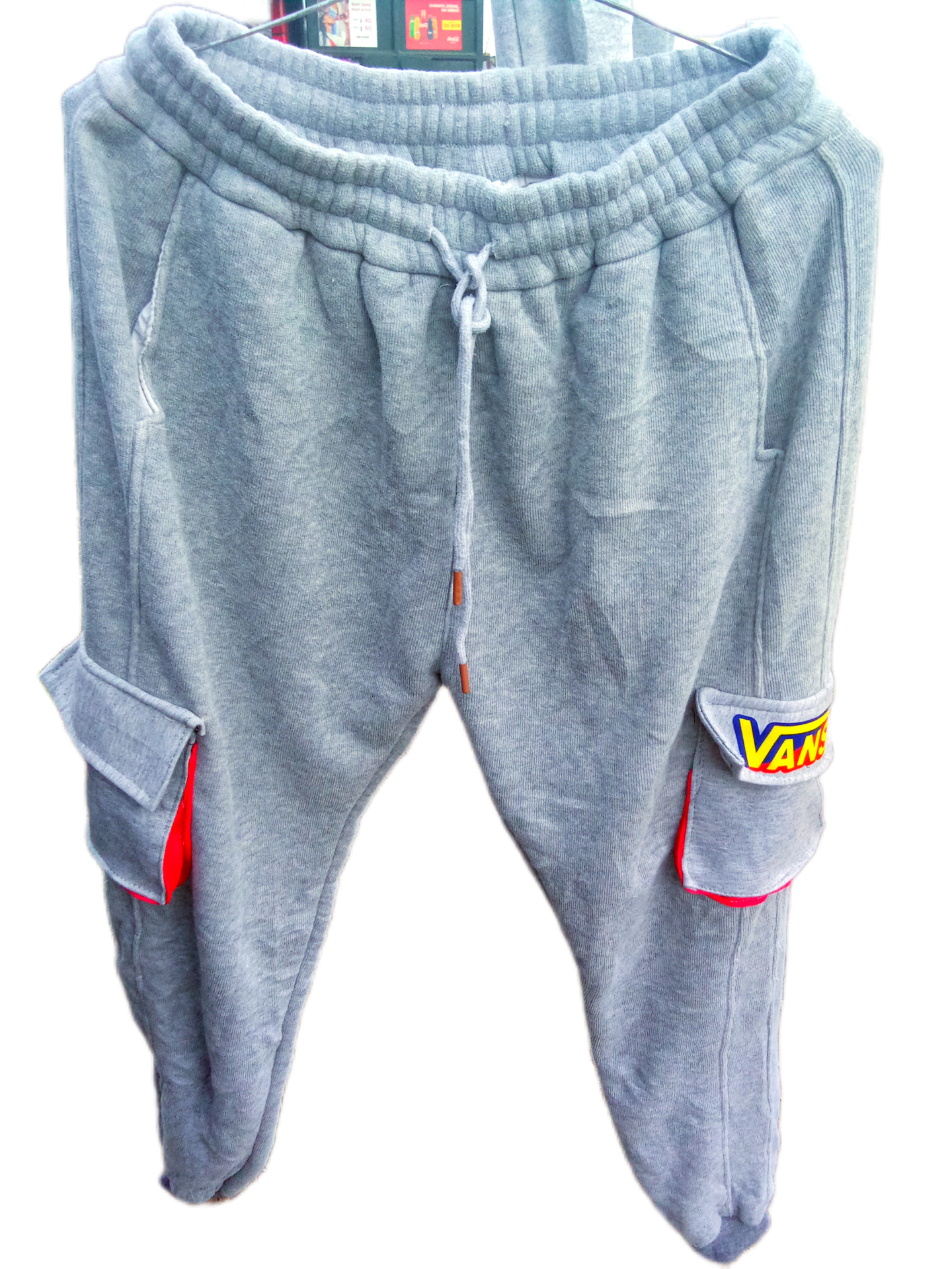 Gray Cargo Jogger Pants