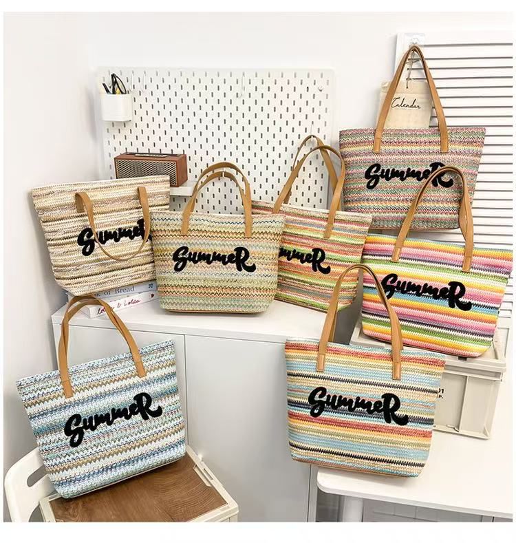 Summer Woven Tote Bags