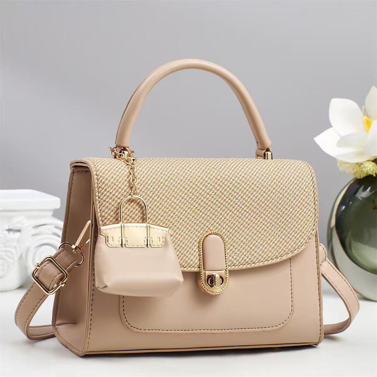 Elegant Beige Handbag Set