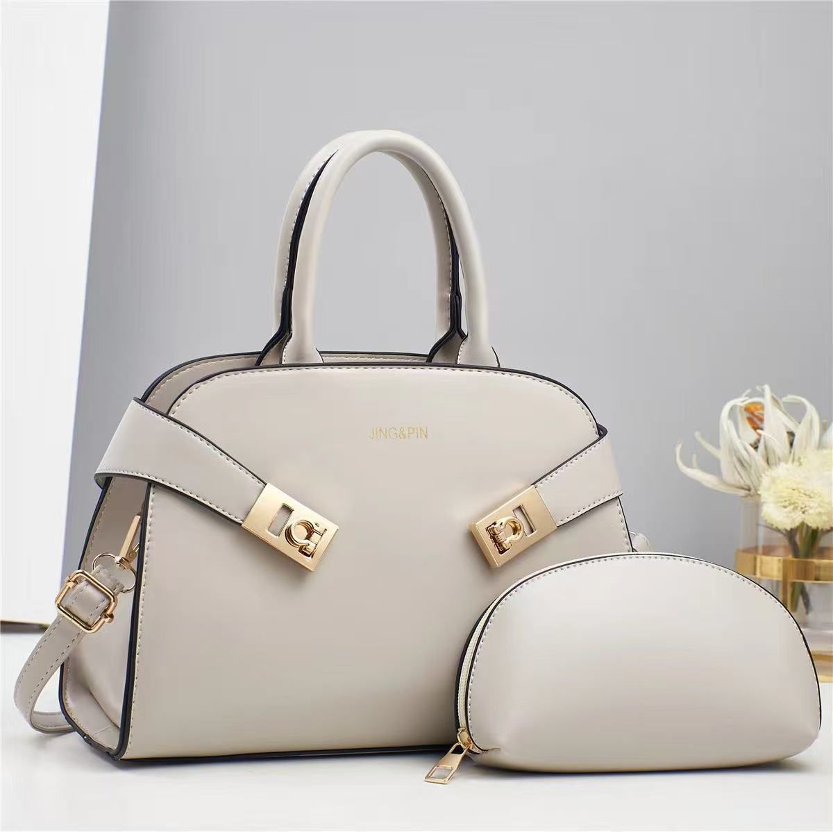 Elegant Beige Handbag Set