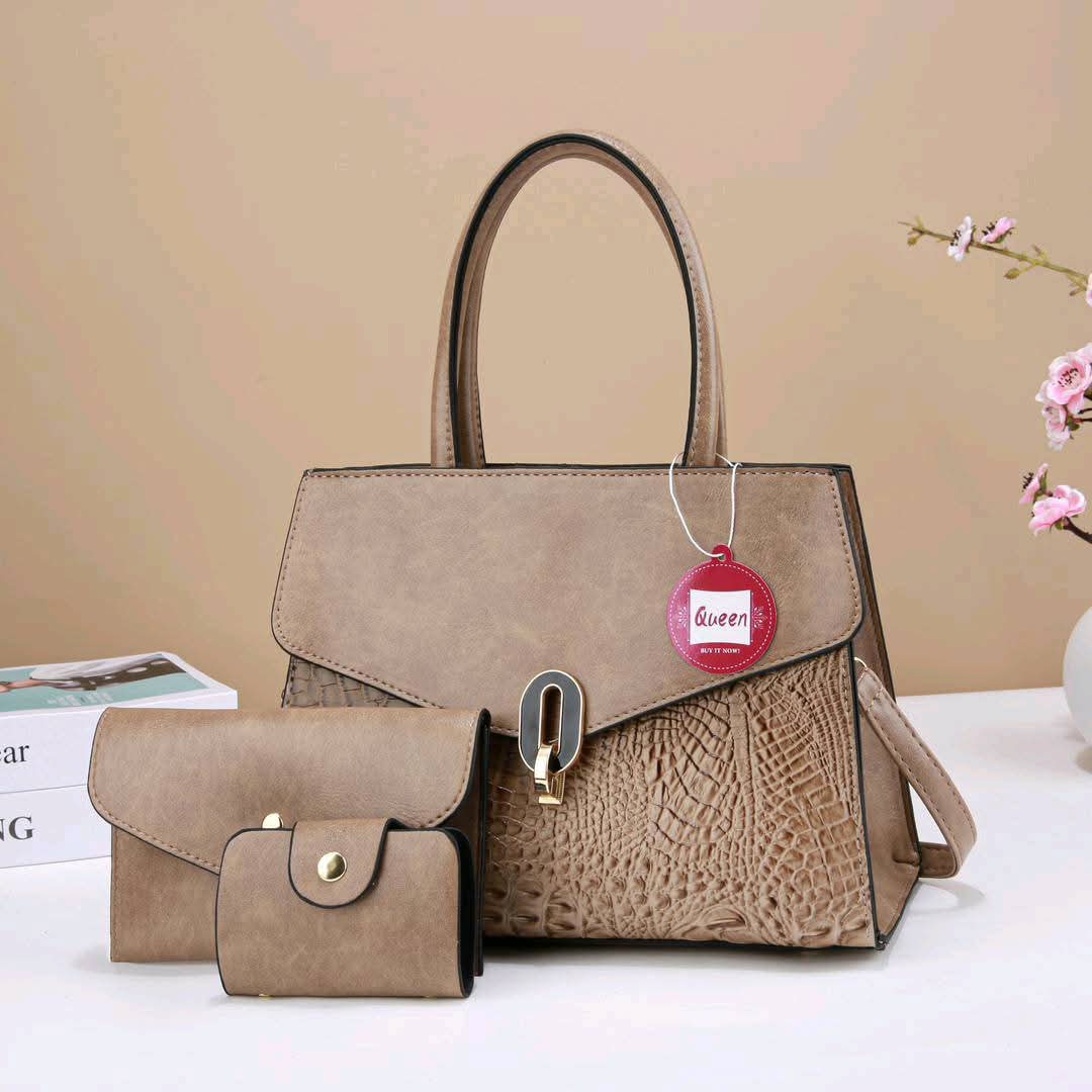 Elegant Brown Handbag Set