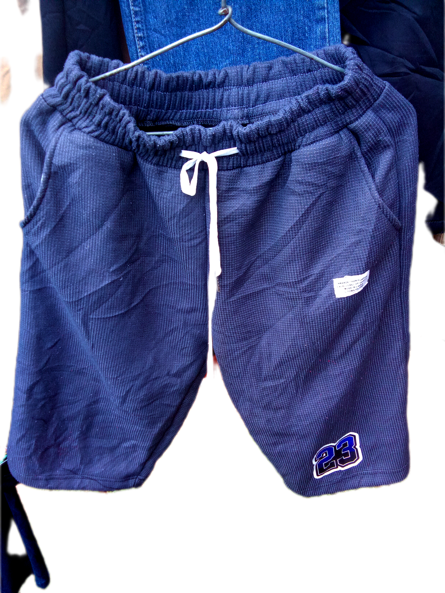 Men's casual blue shorts