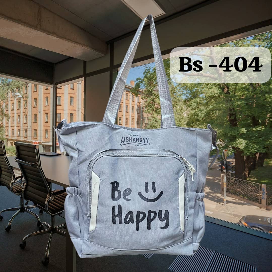 AISHANGYY Be Happy Tote Bag