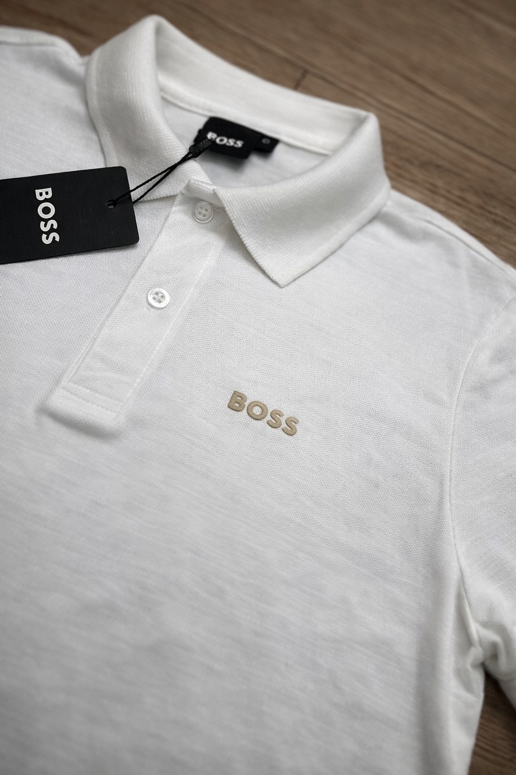Camiseta Polo Branca Hugo Boss