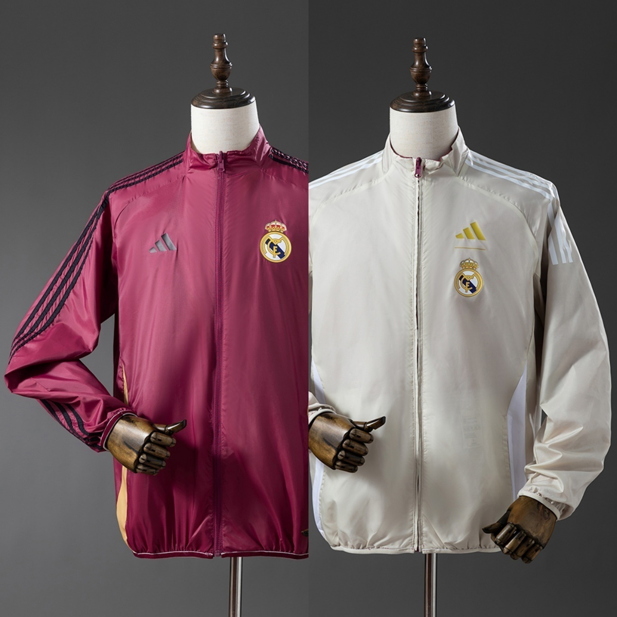 Chaqueta Real Madrid 2025/26 rosa y blanco