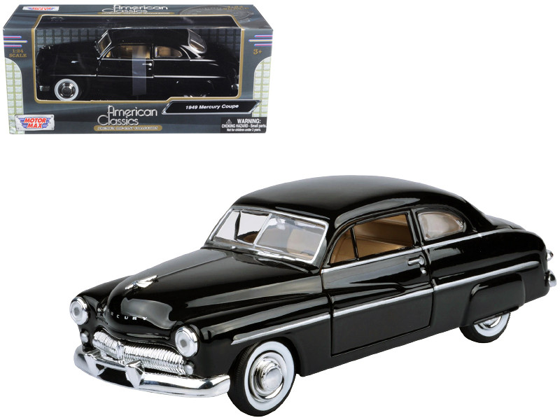 Brand new 1/24 scale diecast car model of 1949 Mercury Black die cast model car by Motormax.