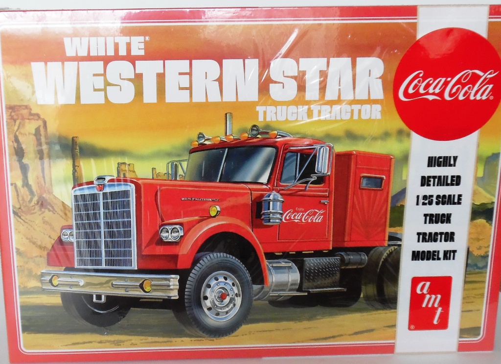 AMT Western Star Truck Tractor Cab Plastic Model Kit Coca Cola 1/25 New