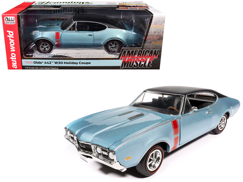 Brand new 1/18 scale diecast car model of 1968 Oldsmobile 442 W30 Holiday Coupe