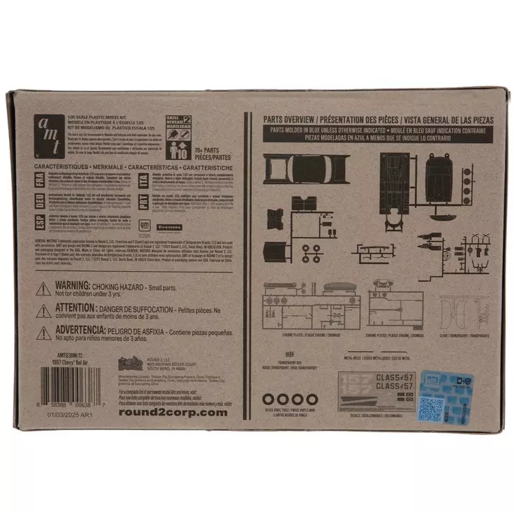 1957 Chevy Bel Air Model Kit AMT 1/25 New
