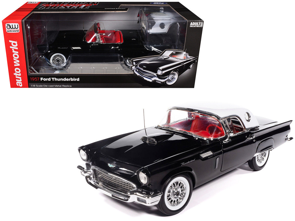 Brand new 1/18 scale diecast car model of 1957 Ford Thunderbird