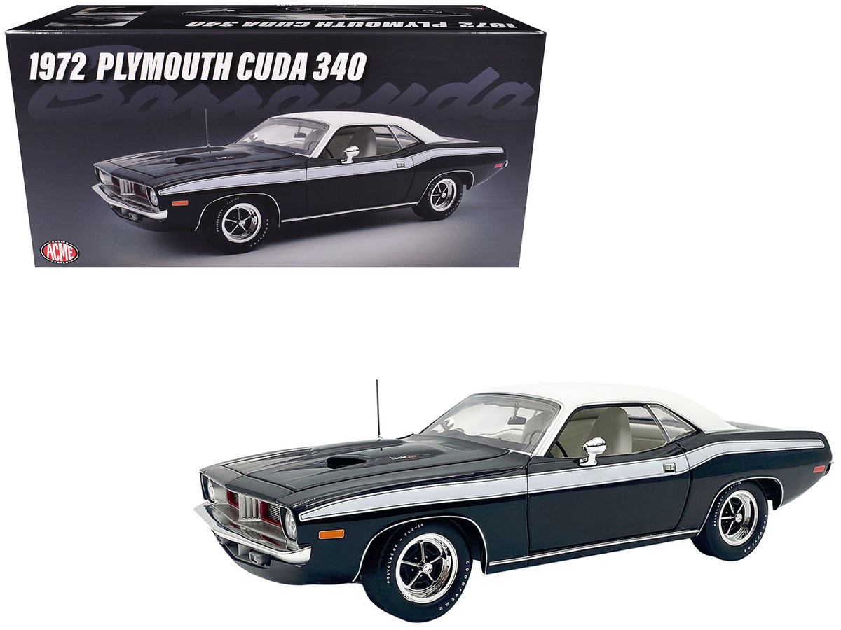 Brand new 1/18 scale diecast car model of 1972 Plymouth Cuda 340