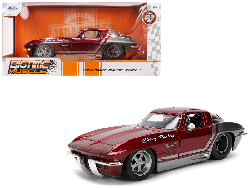 Brand new 1/24 scale diecast car model of 1963 Chevrolet Corvette Stingray
